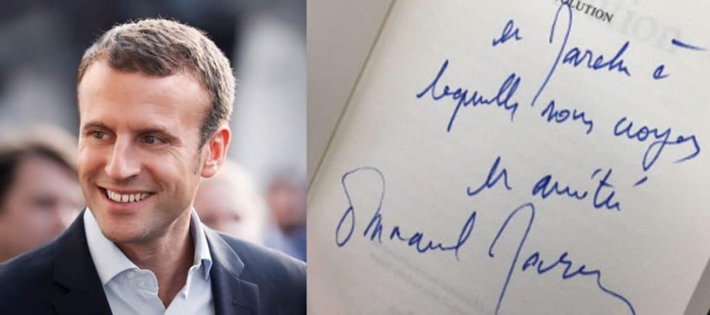 Emmanuel Macron grafologia