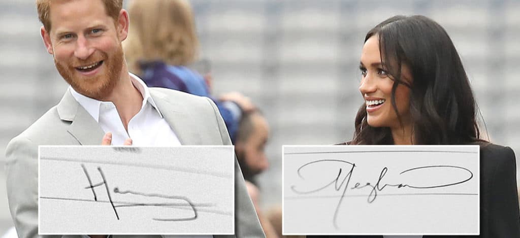 Harry e Meghan grafologia